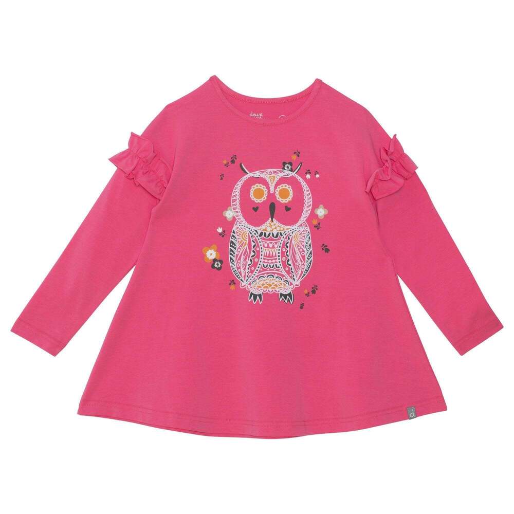 Organic Cotton Tunic With Print Fuchsia - 8